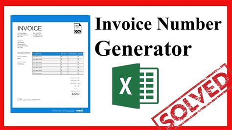 Auto Generate Invoice Numbers in Excel