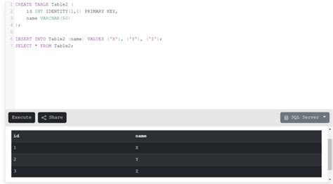 Auto-increment example 5