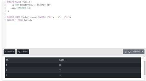 Auto-increment example 7