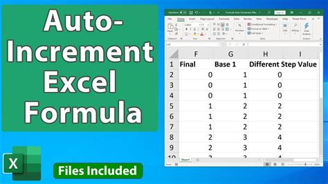 Using Excel's Auto Incrementing Feature