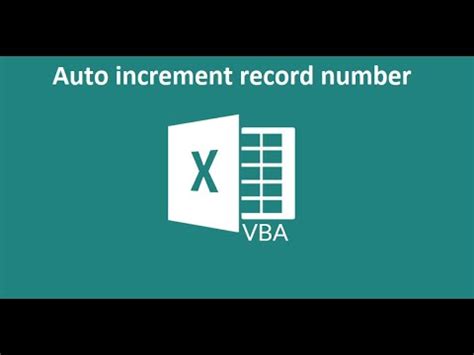 VBA Macro Auto-increment