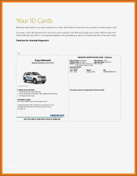 Auto Insurance Card Template Review