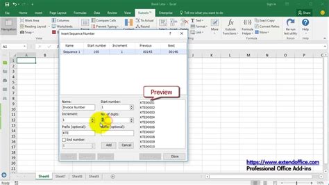 Auto Invoice Numbers in Excel