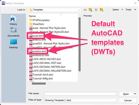 AutoCAD Template Settings