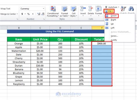 AutoFill Formula in Excel