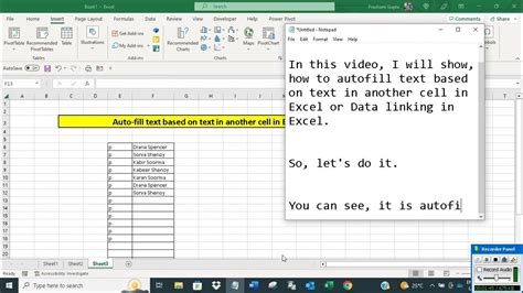 Autofill Text Using Formulas Example