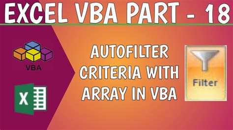 Autofilter VBA Dynamic Range Criteria Example