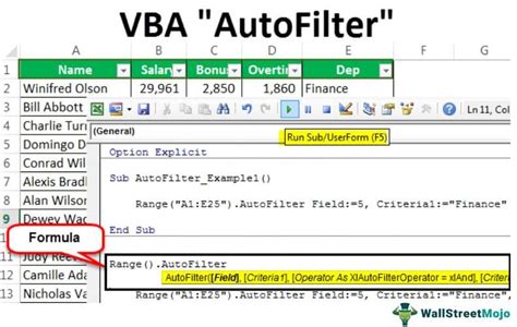 Autofilter VBA Dynamic Range Criteria Example 10