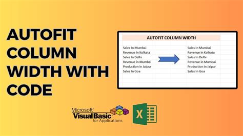 Autofit Column Width with VBA Code