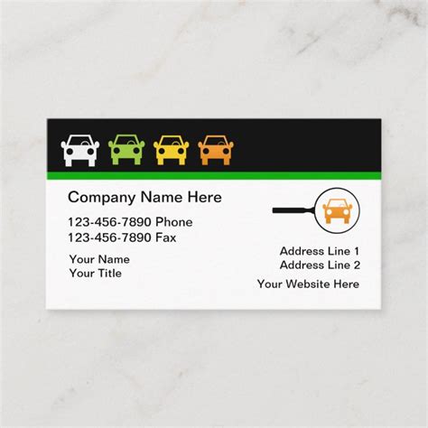 Automotive-Themed Business Card Template 2