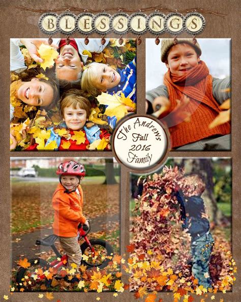 Autumn Family Photo Collage