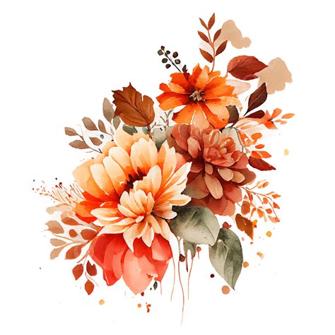 Autumn flowers PowerPoint template