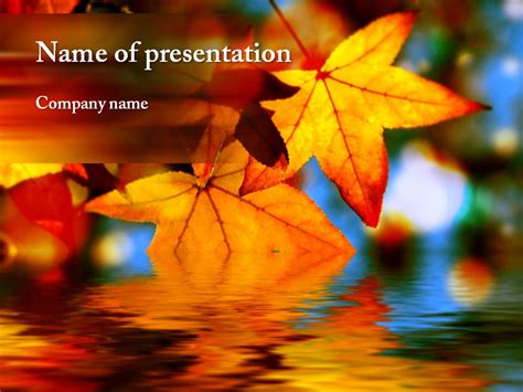 Autumn leaf PowerPoint template