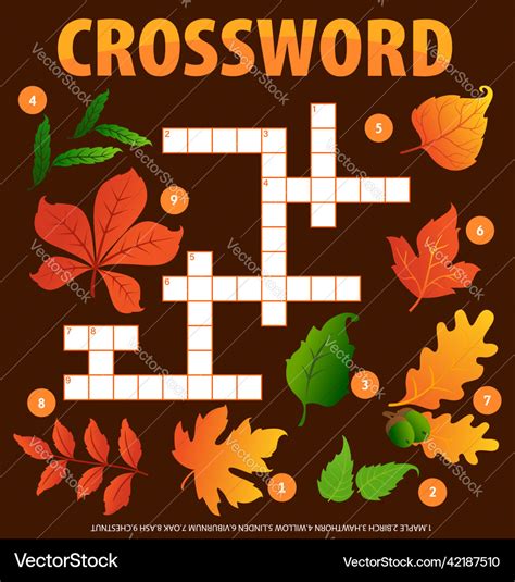 Autumn leaves crossword puzzle