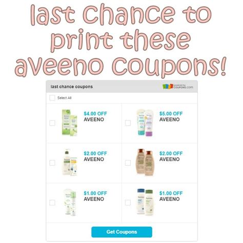 Aveeno promo codes image 5