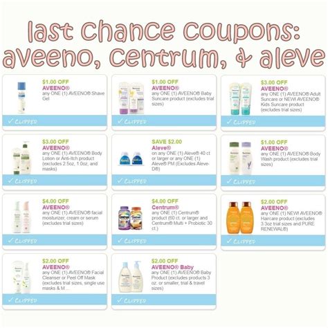 Aveeno promo codes gallery image 10