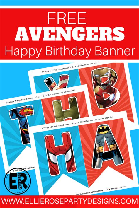 Avengers Birthday Banner Idea 1