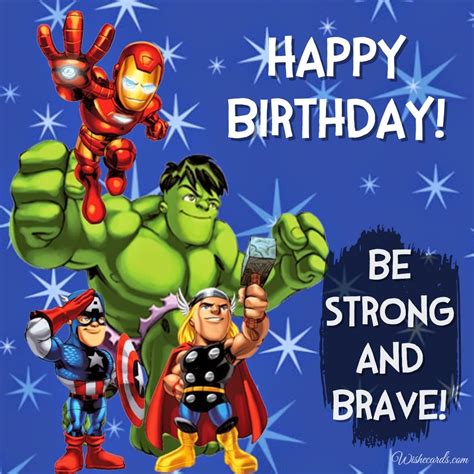 Avengers Birthday Card