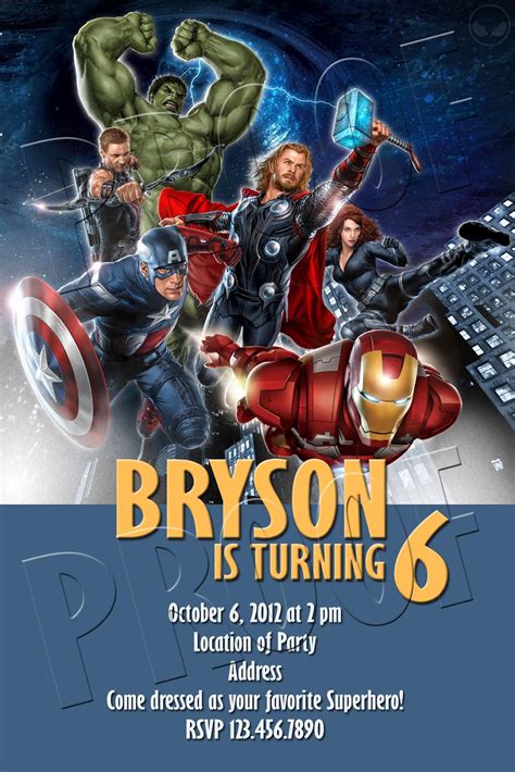 Avengers Birthday Invitation Gallery 3