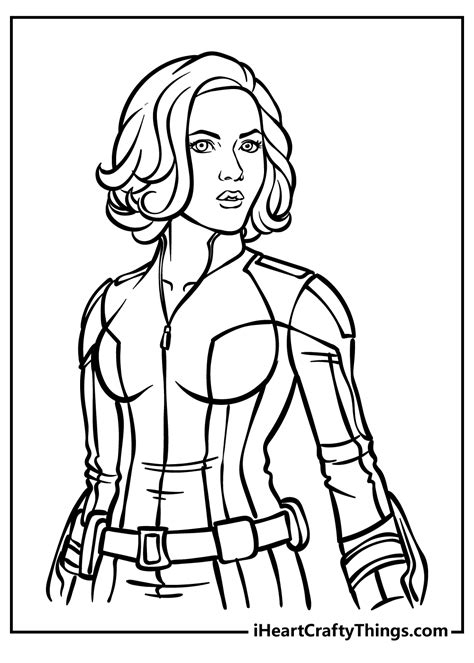 Avengers coloring pages black widow