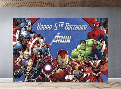 Avengers Logo Birthday Banner