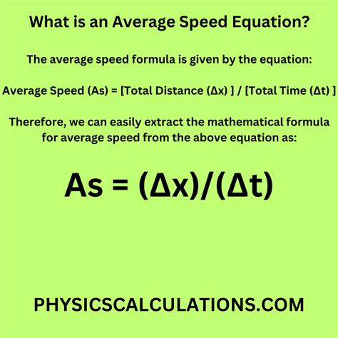 Average Speed Formula