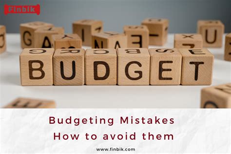 Common budgeting mistakes to avoid