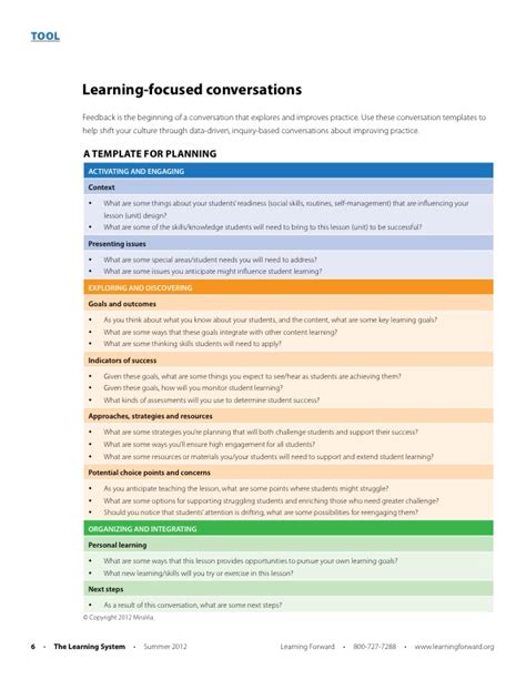 Awakening Conversation Template