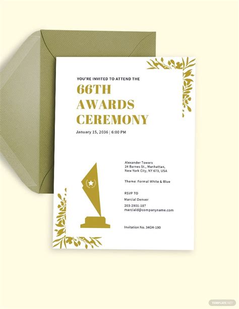 Award ceremony Evite template