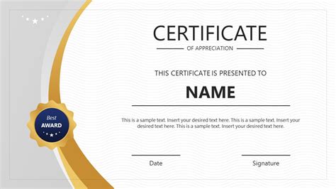 Award Certificate Template