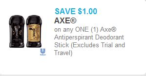 Axe Printable Coupons Discounts