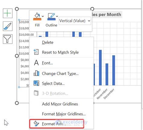 Adjusting Axis Scale in Excel