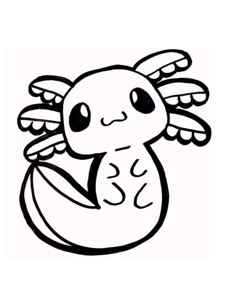 Axolotl Coloring Pages for Kids and Adults