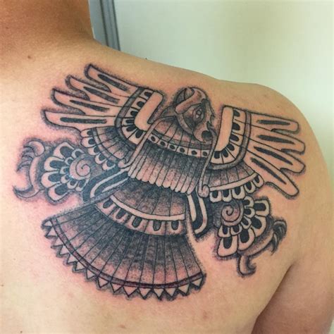 Aztec eagle tattoo