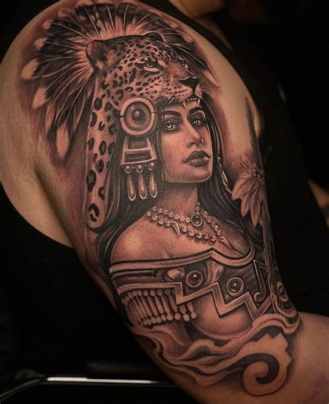 Aztec goddess tattoo