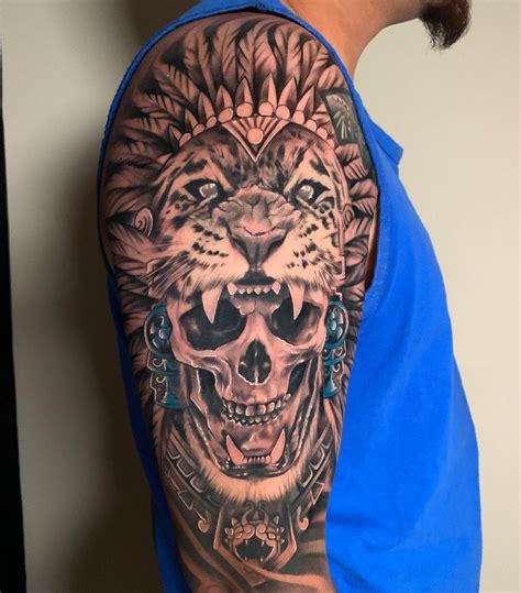 Aztec Jaguar Tattoo Ideas for Men