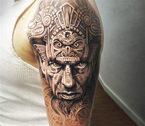 Aztec warrior tattoo