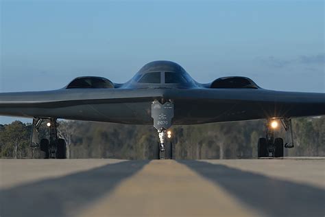 A B-2 Spirit on the ground