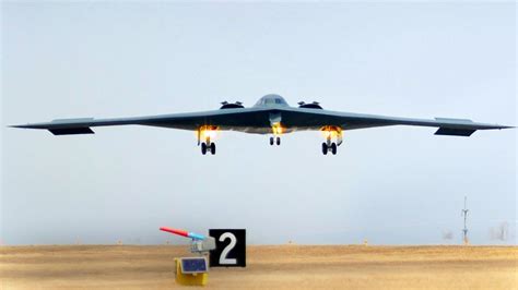 A B-2 Spirit taking off