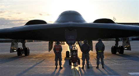 B-2 bomber in formation