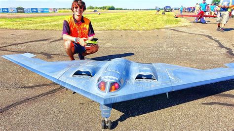 B2 Spirit RC Plane in Flight