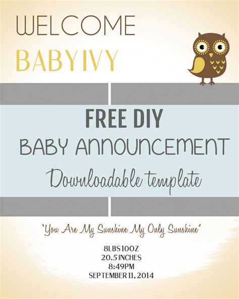 Baby Announcement Template App