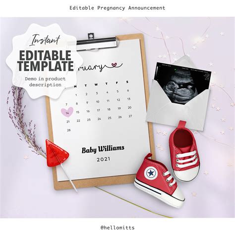 Baby announcement template ideas