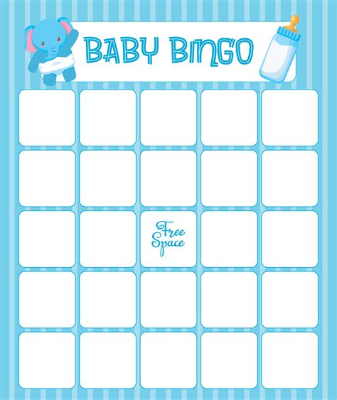 Baby Bingo Cards Template 1