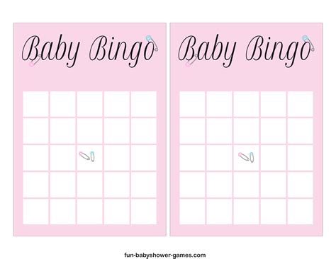 Baby Bingo Printable Game