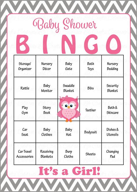 Baby Bingo Printable Template