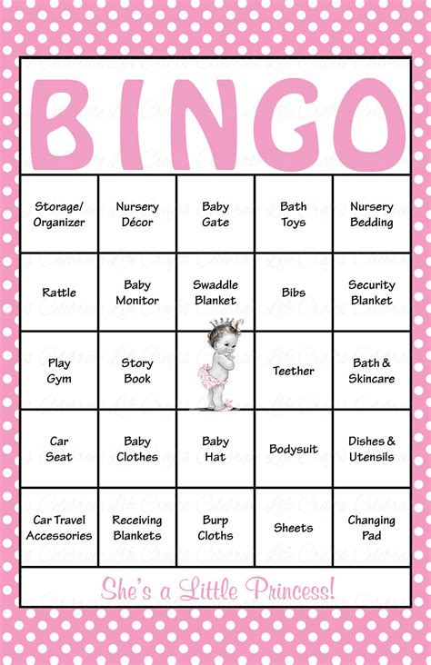 Baby Bingo Template Free