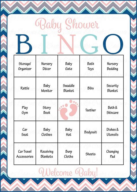 Baby Shower Bingo with Fun Phrases