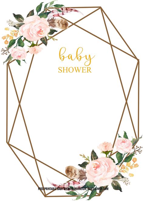 Baby Shower Floral Invitation Templates