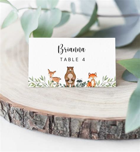 Baby Shower Place Cards Template